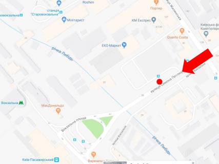 Ситилайт A в Киеве, 1.8x1.2  Петлюри вул., 25, біля автостанції "Київ", в сторону McDonald's, Центрального ж / д вокзалу схема