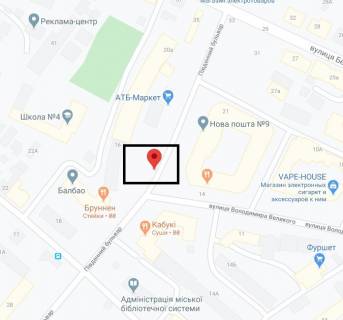 Билборд B в Ивано-Франковске, 3х6  Пд.Бульвар - В.Великого перехрестя правий      центр          схема