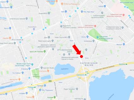 Билборд B в Киеве, 3x6  Ревуцького вул. 35, в сторону ст.м. "Харківська", пр. Бажана схема