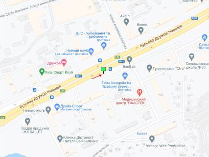 Видеоборд A у Києві Миколи Міхновського бульвар (Дружби Народів бульвар)., 8, прайс за трансляцію ролика 10сек 1вихід/60сек, цілодобово - 396324 схема