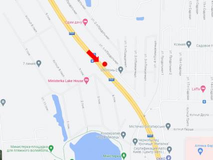 Билборд B в Киеве, 3x6  Богатирська вул., дачі "Оболонь 2", Міністерка, в Київ схема