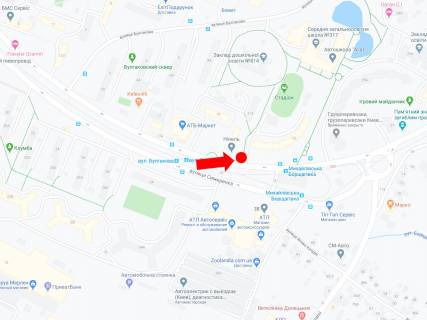 Билборд B в Киеве, 3x6  Симиренка вул. 21, навпроти магазину "АТЛ", в сторону вул. Трублаїні схема