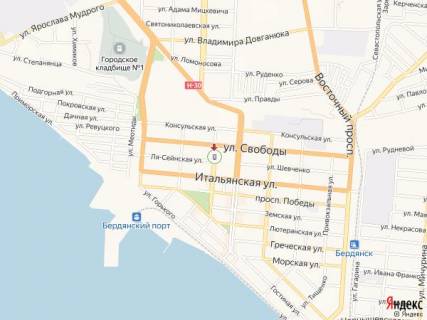 Citylight A in Berdyansk Truda av. - La-Sejnskaa st., 63/22, naprotiv scheme