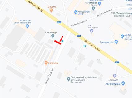 Білборд, Бігборд (Борд)  A у Хмельницькому Трудова вул., 5, навпроти схема