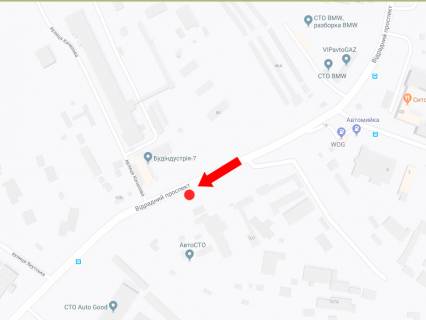 Билборд B в Киеве, 3x6  Відрадний пр., 107, з центру схема