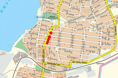 Билборд A в Николаеве, 3x6  Богоявленський пр. (кол. Жовтневий пр.) / Ольшанців вул., в центр схема