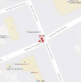 Призма A в Херсоне Театральна (Горького) вул. - Ушакова пр. - 379101 схема