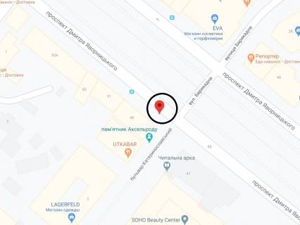 Ситилайт B в Днепр (Днепропетровск), 1.2х1.8  просп. Дмитра Яворницького (Карла Маркса), 49 схема