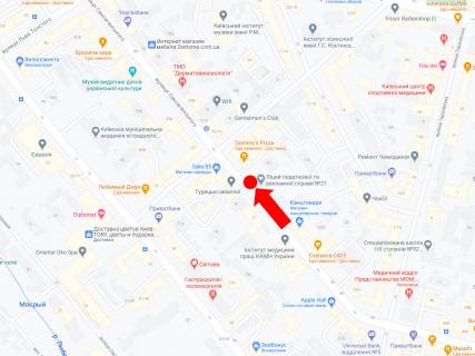Скролер, Скрол A у Києві Саксаганського вул., 64 - вул. Паньківська, на світлофорі, в сторону Галицька площа (Перемоги пл.) - 294566 схема