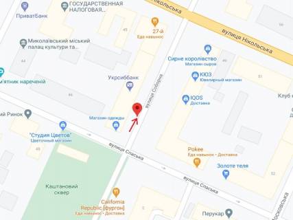 Ситилайт B в Николаеве Соборна вул. (Радянська) . - Спаська вул., 48 схема