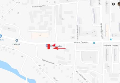 Билборд B в Самар (Новомосковск) Сучкова вул., 37 схема