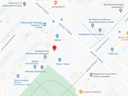 Video Billboard A in Brovary Gagarina st., 16, apteka "Vitamin", prajs za rolik 10 sek 1 vihid/5 hvilin, z 8:00-22:00. Rozrahunok dla insih parametriv translacii utocnujte u menedzera. - 301250 scheme