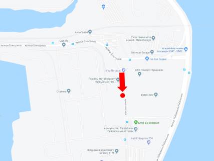 Билборд A в Киеве Електриків вул., 23-Б, біля ЖК "Рибальський", в сторону спорт.клуба "П'ятий елемент" схема