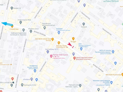 Ситилайт B в Харькове, 1.8x1.2  Свободи вул., 27 схема