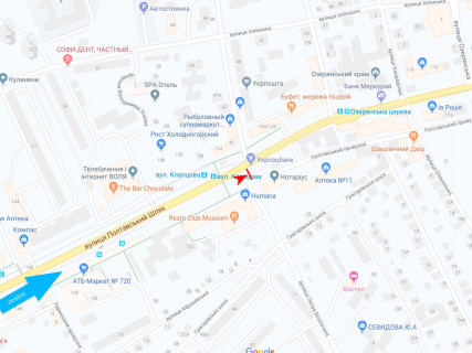 Скроллер A в Харькове, 2.3x3.14  Полтавський Шлях вул. - Петра Болбочана вул. (Клапцова) ., в центр, лівий - 667549 схема