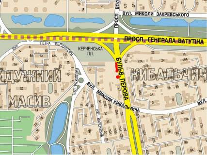 Призма A в Киеве, 3x6  Перова бул., 27, в бік просп. Георгія Нарбута (Визволителів) - 118176 схема