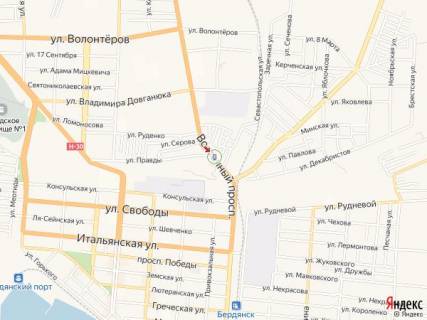 Ситилайт A в Бердянске Восточный пр., спуск схема