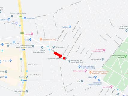 Билборд A в Киеве Стеценко вул. 55, в сторону центру схема