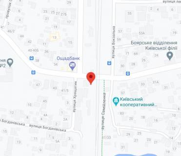 Билборд B в Боярке Грушевского ул., 39 - Крещатик ул. - Вокзальная ул. схема