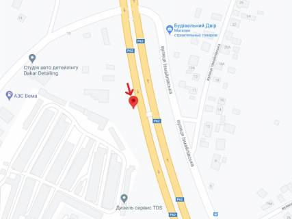 Білборд, Бігборд (Борд)  A у Чернівцях Ізмайлівська вул. схема