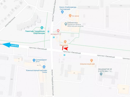 Ситилайт A в Харькове, 1.8x1.2  просп. Ювілейний (П'ятдесятиріччя ВЛКСМ )., 49/8, (1), зупинка "Гвардійців-Широнінців вул.", в центр схема