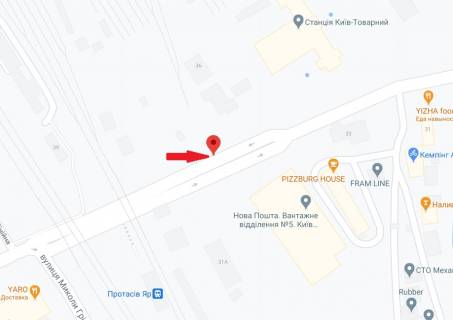 Нестандарт B в Киеве Федорова ул., от Протасов Яр,в сторону Антоновича вул. (Горького)., левый схема