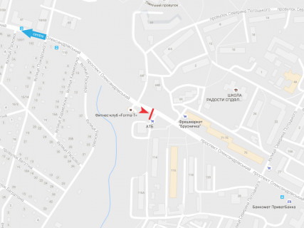 Билборд A в Харькове, 3x6  Олександрівський пр., 112, з центру схема