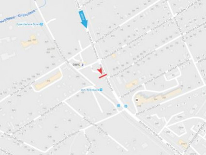 Билборд A в Харькове, 3x6  Клочківська вул. - Кузнецький в'їзд, в центр схема