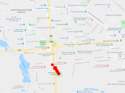 Билборд B в Киеве Кільцева дорога - вул. Котельникова, в бік просп. Берестейський (Перемоги) схема