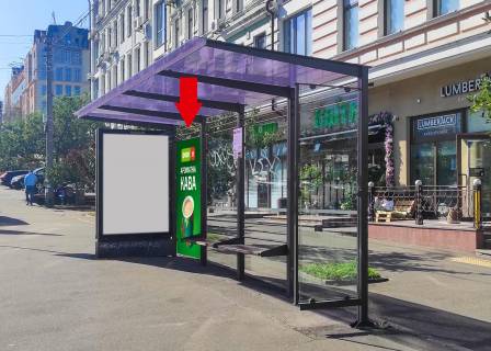 Сiтiлайт A у Києві, 1.36x2.04  Нижній Вал вул., 17, зупинка "Житній ринок", фронтальний Фото 1