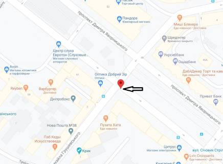 Ситилайт B в Днепр (Днепропетровск), 1.2х1.8  просп. Дмитра Яворницького (Карла Маркса), 55 - вул. Михайла Грушевського (Карла Лібкнехта) схема