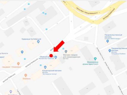Ситилайт  в Житомире, 1.8x1.2  Київська вул., 120, зупинка "Автовокзал", навпроти Автовокзалу, в центр схема