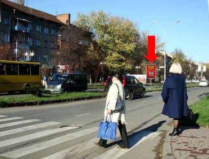 Ситилайт A в Ужгороде, 1.8x1.2  Свободи пр. / Марії Заньковецької (Шолохова) вул., Кирила і Мефодія пл., роздільник фото 1