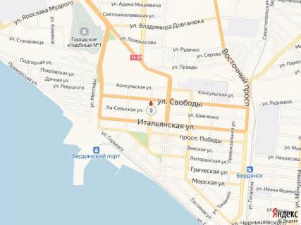 Ситилайт A в Бердянске Труда пр., 24/56, напротив, на разделителе схема