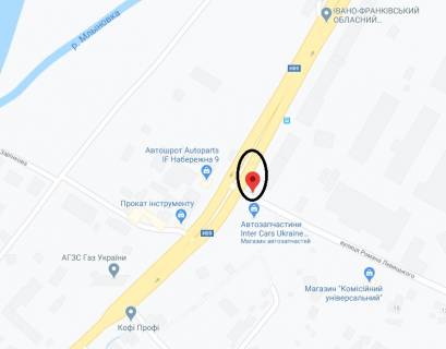 Билборд A в Ивано-Франковске, 3х6  Набережна-Левицького перехрестя  правий схема