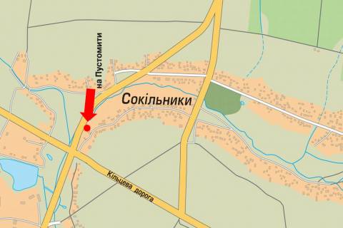 Билборд B в Сокольниках, 3x6  Кульпарківська вул. / Шептицького вул., Сокільники, в бік Кільцевої дороги схема
