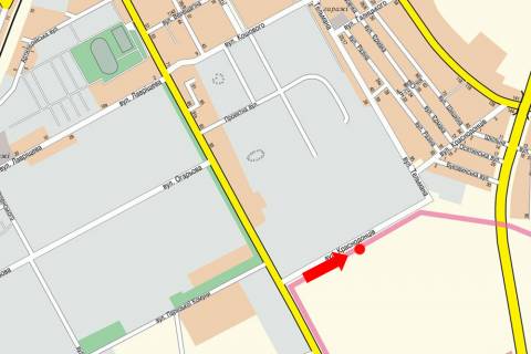 Билборд A в Ужгороде, 3x6  Краснодонців вул. схема