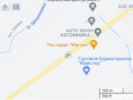 Билборд A в Самборе, 3x6  Чорновола вул., 168, в напрямку м. Львів схема