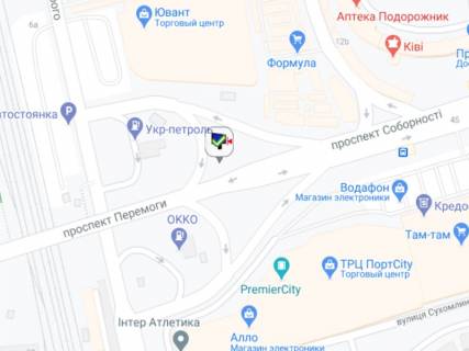 Билборд A в Луцке Соборності пр., ТЦ "Ювант", навпроти схема