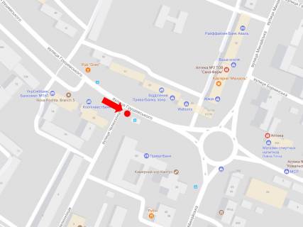 Билборд  в Ужгороде, 3x6  Грушевського вул., 80, біля магазину «Тиса», в бік Минайської вул. схема