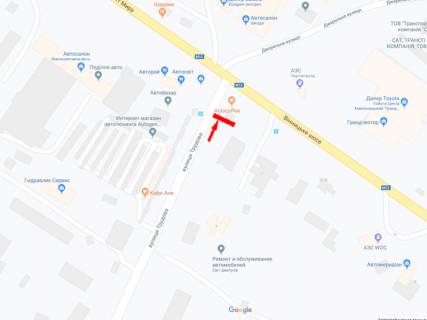 Билборд A в Хмельницком Трудова вул. - Миру пр. схема