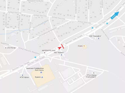 Билборд A в Харькове, 3x6  просп. Льва Ландау (50-річчя СРСР)., 43, в центр схема