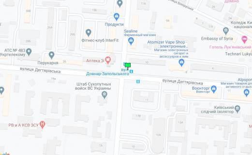 Призма A в Киеве Дегтярівська вул., 10 - Довнар-Запольського вул. - 290928 схема
