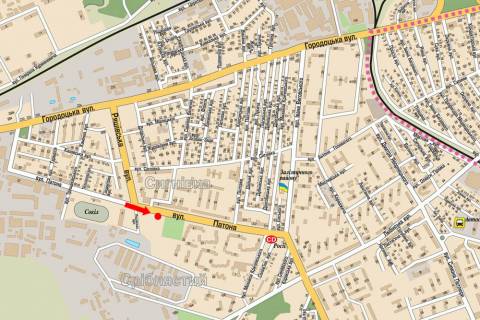 Билборд  в Львове, 3x6  Патона вул., 4, на острівці безпеки, АЗС "ОККО" схема