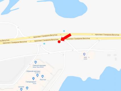 Билборд  в Киеве, 3x6  Шухевича пр. (колиш. Ватутіна пр.), 2, біля ТРЦ Sky Mall, в сторону ст.м. Почайна (колишня Петрівка), центру схема