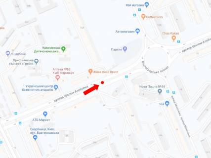 Билборд A в Киеве, 3x6  Шолом-Алейхема вул., 8, роздільник, в сторону вул. Мілютенка схема