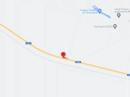 Білборд, Бігборд (Борд)  A у , , 6х3  Т-04-41, км 37+519 (ліворуч), Рух до Дніпра, в'їзд в с. Раївка схема
