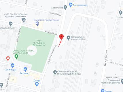 Билборд A в Синельниково, 3x6  м. Підгороднє, навпроти магазину "АТБ" схема