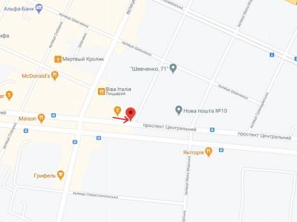 Ситискролл B в Николаеве Центральний просп. (Леніна просп.). - Шнеєрсона вул. (Карла Лібкнехта)., 39 схема