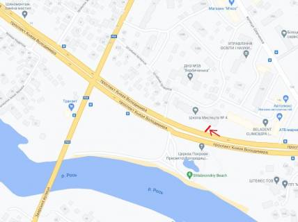 Билборд A в Белой Церкви, 3х6  Пр. Князя Володимира, 3, зуп. Шевченко (м-т АТБ) схема